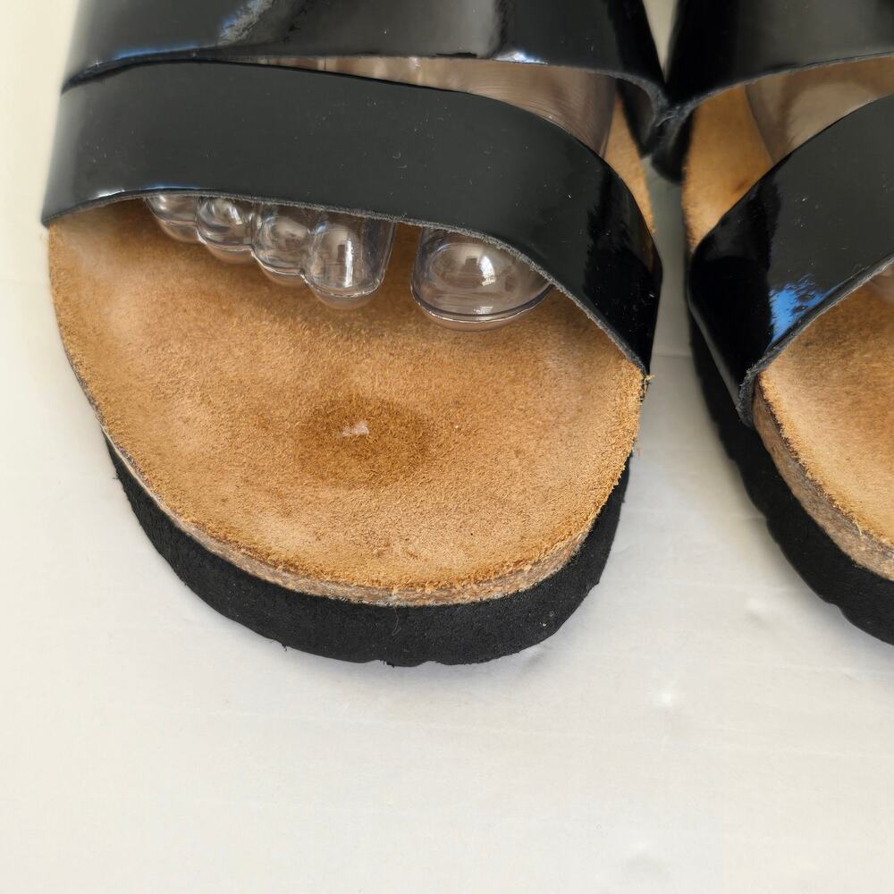Naot Kayla Black Patent Leather Sandal Women's 10 Comfort Classic Summer Party - Picture 3 of 8